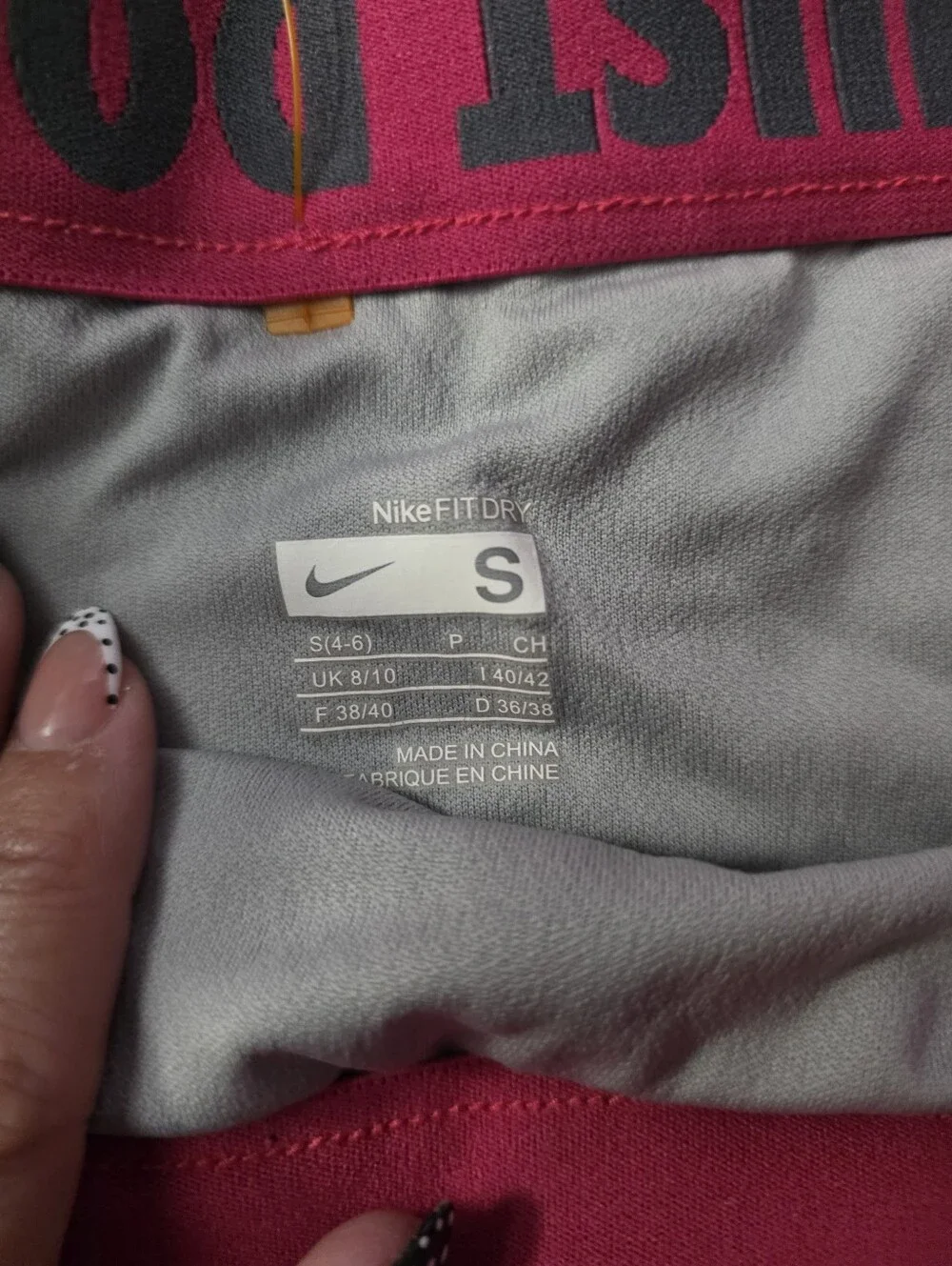 Nike Women's Hot Pink Athletic Shorts with White Panels